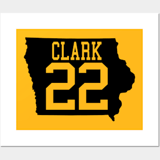 Clark 22 Iowa Map Posters and Art